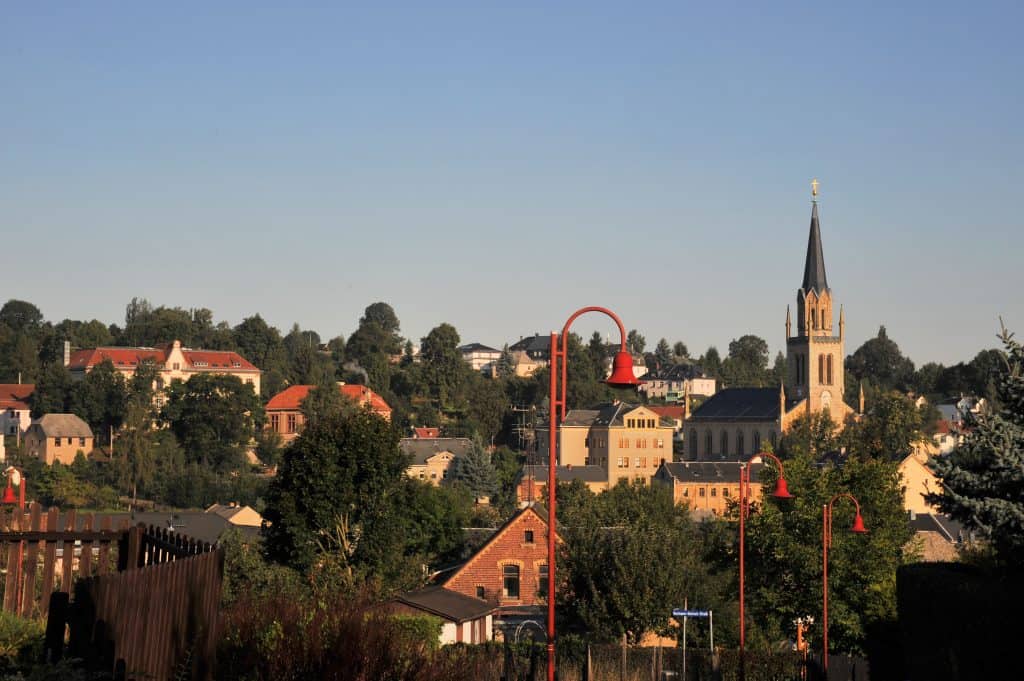 Stadtansicht mit Kirche