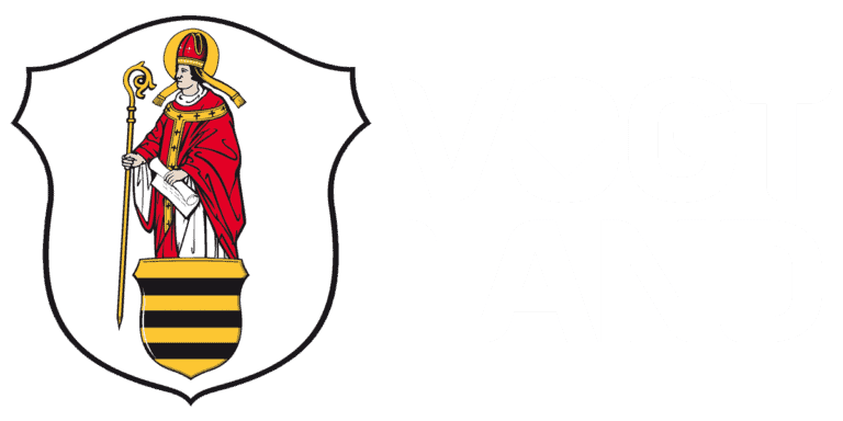 Wappen Lengenfeld mit Schriftzug Vogtland-Logo
