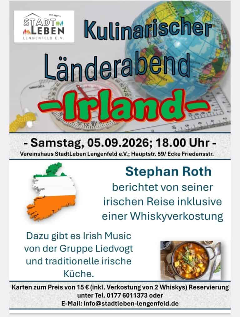 Kulinarischer Länderabend Irland